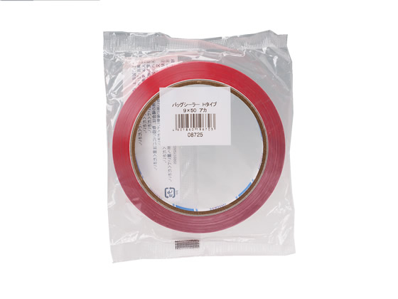 セキスイ バッグシーラーテープ Hタイプ 赤 1巻 P802R01