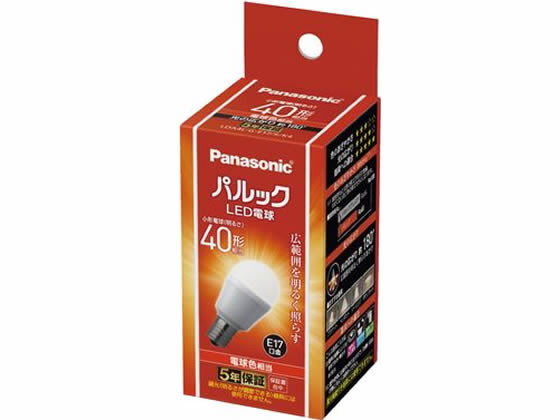 パナソニック LED 小形電球 440lm 電球色 LDA4LGE17SK4