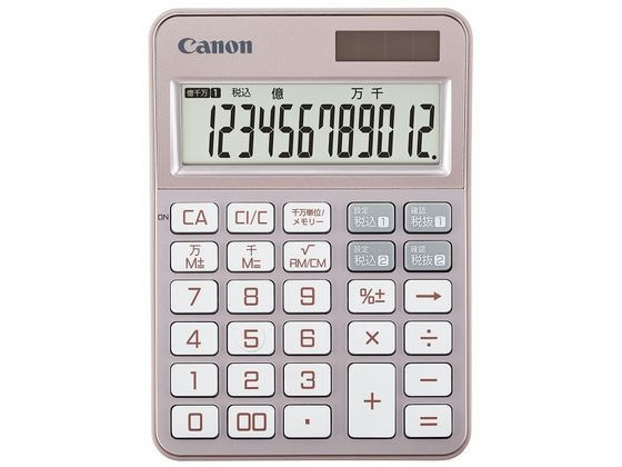 CANON カラフル電卓 ミニ 卓上 ピンク KS-126WUV-PG 6511C003