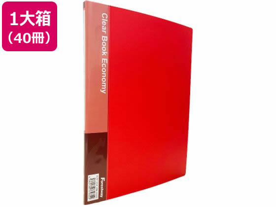 Forestway クリヤーブック エコノミー A4 10ポケット 赤 40冊