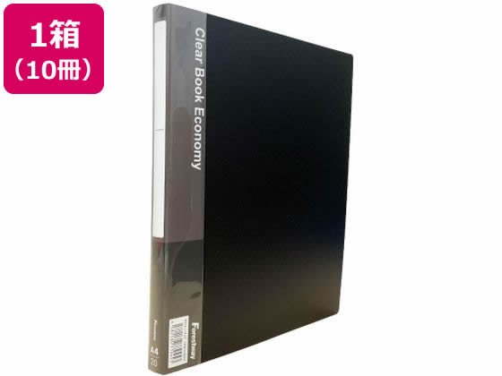Forestway クリヤーブック エコノミー A4 20ポケット 黒 10冊