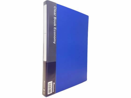 Forestway クリヤーブック エコノミー A4 40ポケット 青