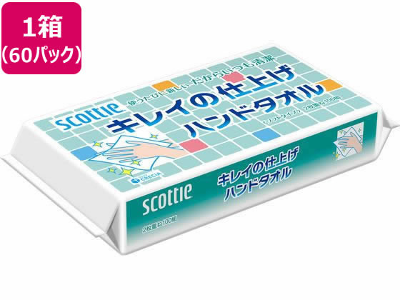 クレシア スコッティ キレイの仕上げ ハンドタオル100 60パック 37881 クレシア スコッティ キレイの仕上げ ハンドタオル100 60パック 37881