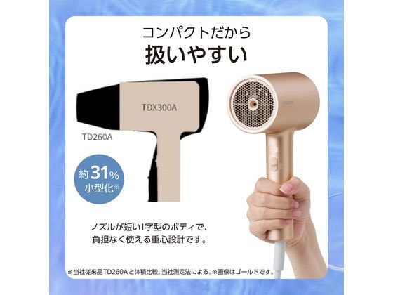 テスコム ドライヤー モイスチャーイオン I字型 ブラック TDX300A-Kが