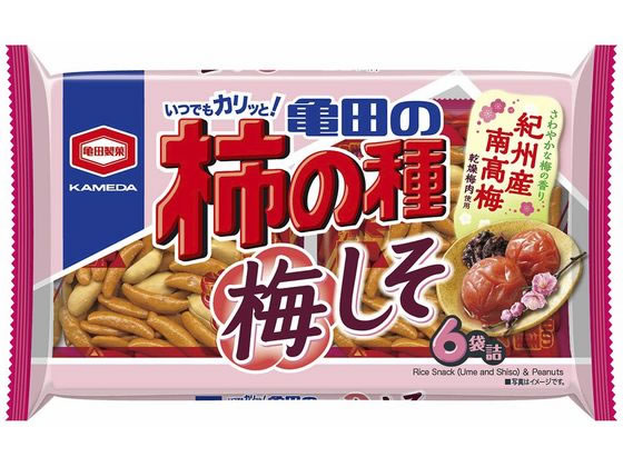 亀田製菓 亀田の柿の種 梅しそ 6袋 亀田製菓 亀田の柿の種 梅しそ 6袋
