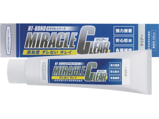 ヘルメチック 多用途弾性防水接着剤 Miracleクリアー 135ml ヘルメチック 多用途弾性防水接着剤 Miracleクリアー 135ml