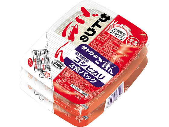 サトウ食品 サトウのごはん 新潟県産コシヒカリ 200g 3食パック サトウ食品 サトウのごはん 新潟県産コシヒカリ 200g 3食パック