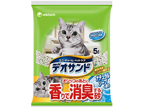 ユニチャーム デオサンド オシッコのあとに香りで消臭する砂 ソープ5L ユニチャーム デオサンド オシッコのあとに香りで消臭する砂 ソープ5L