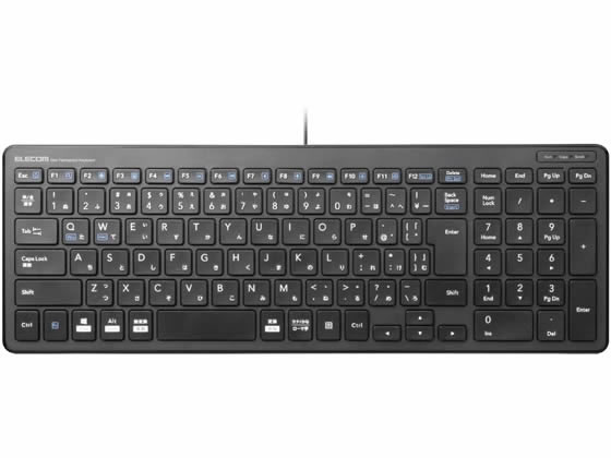エレコム 有線超薄型コンパクトキーボード TK-FCP097BK エレコム 有線超薄型コンパクトキーボード TK-FCP097BK