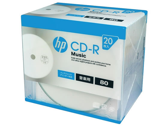 HP CDRA80CHPW20A 音楽用CD-R 20枚スリムケース