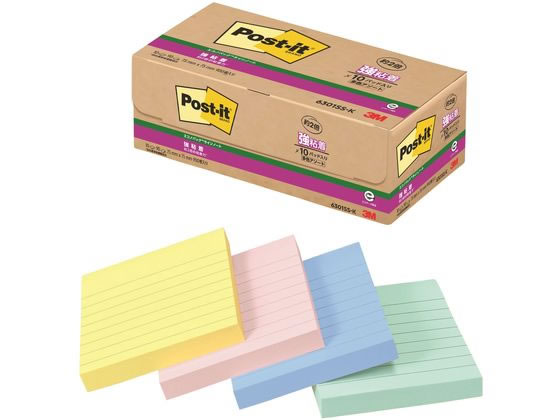 3M 強粘着 エコノパック ラインノート パステル 4色10冊 6301SS-K