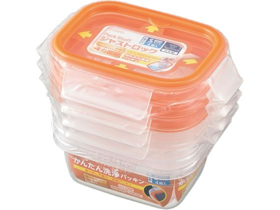 エビス ジャストロック 長方形 S 保存容器 4個入 PL-65