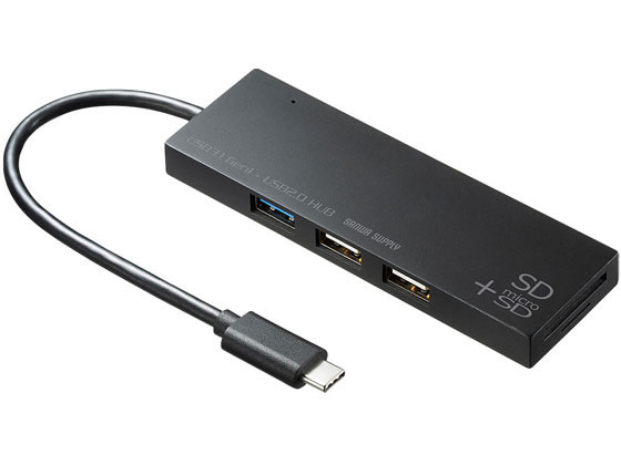 サンワサプライ USB Type Cコンボハブ ブラック USB-3TCHC16BK サンワサプライ USB Type Cコンボハブ ブラック USB-3TCHC16BK