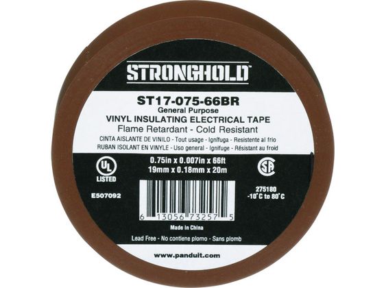 ストロングホールド StrongHoldビニールテープ 一般用途用 茶 ストロングホールド StrongHoldビニールテープ 一般用途用 茶