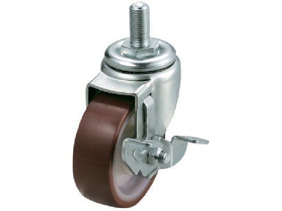 ユーエイ ねじ込み式 自在 キャスター ウレタン 車輪径75mm ストッパー付き Sタイプ ST-S型 ネジ寸法M12×35ピッチ1.75 ST-75URS-M12-35 ユーエイ ねじ込み式 自在 キャスター ウレタン 車輪径75mm ストッパー付き Sタイプ ST-S型 ネジ寸法M12×35ピッチ1.75 ST-75URS-M12-35