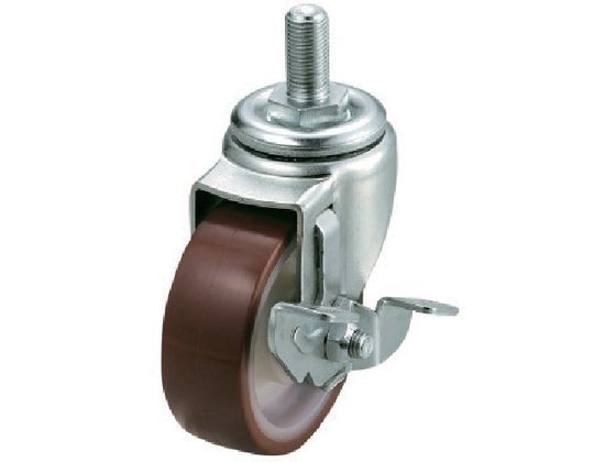 ユーエイ ねじ込み式 自在 キャスター ウレタン 車輪径75mm ストッパー付き Sタイプ ST-S型 ネジ寸法M16×40ピッチ2 ST-75URS-M16-40 ユーエイ ねじ込み式 自在 キャスター ウレタン 車輪径75mm ストッパー付き Sタイプ ST-S型 ネジ寸法M16×40ピッチ2 ST-75URS-M16-40
