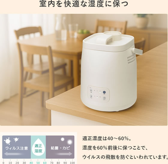 ユアサ スチーム式加湿器「YHY-035Y(W)」 ユアサプライムス スチーム加湿器 360ml／h YHK-240H(LC)が9,875円