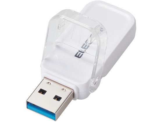 エレコム フリップキャップ式USBメモリ 32GB ホワイト MF-FCU3032GWH