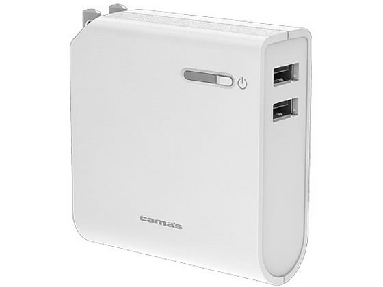 tamas モバイルバッテリー 5200mA Type-C変換付 TLA16SCAW tamas モバイルバッテリー 5200mA Type-C変換付 TLA16SCAW