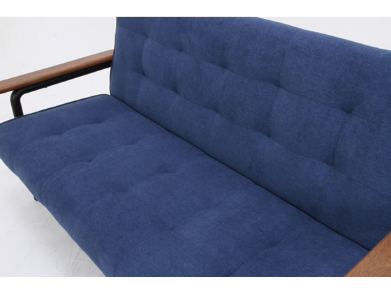 不二貿易 アイアンウッドソファー フレンズ 2人掛け ブルー
