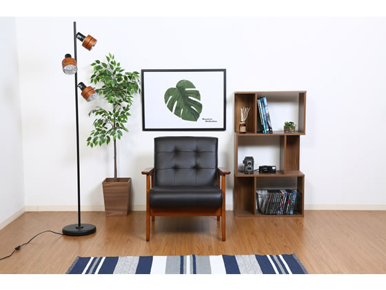 不二貿易 バイキャストPUソファー フレンズ 1人掛け ダーク