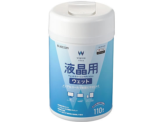 エレコム 液晶用ウェットクリーニングティッシュ ボトル 110枚 WC-DP110N4 エレコム 液晶用ウェットクリーニングティッシュ ボトル 110枚 WC-DP110N4