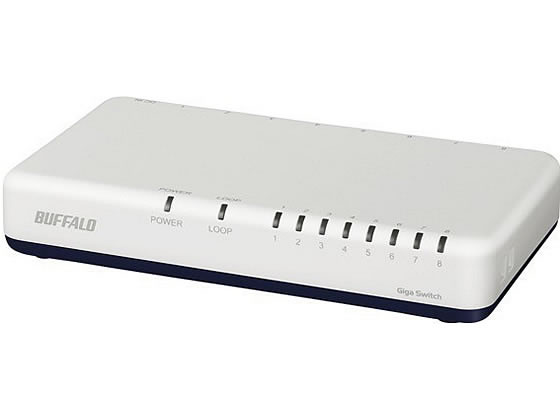 バッファロー Giga対応スイッチングハブ 8ポート LSW6-GT-8EP WH バッファロー Giga対応スイッチングハブ 8ポート LSW6-GT-8EP WH