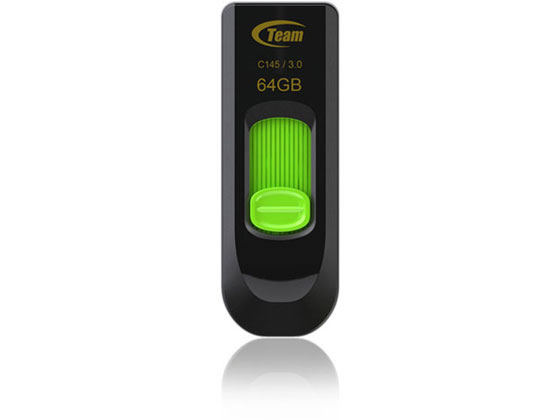 TEAM USB3.0スライド式USBメモリー 64GB グリーン TC145364GG01 TEAM USB3.0スライド式USBメモリー 64GB グリーン TC145364GG01