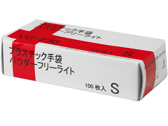 伊藤忠 プラスチック手袋 パウダーフリー ライト S 100枚 Vc 230が1 130円 ココデカウ