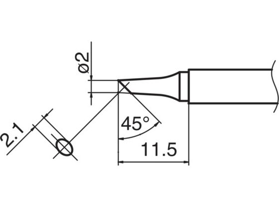 白光 こて先 2BC型 T13-BC2 白光 こて先 2BC型 T13-BC2
