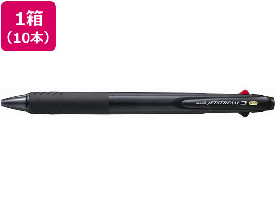 三菱鉛筆 ジェットストリーム3色0.38mm透明黒 10本
