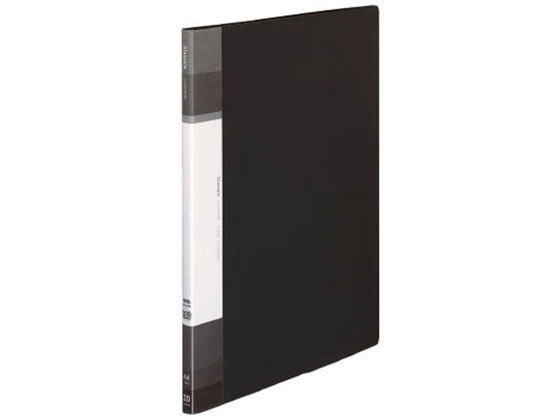 コクヨ クリヤーブック(Glassele)固定式A4背ポケット 20P ブラック
