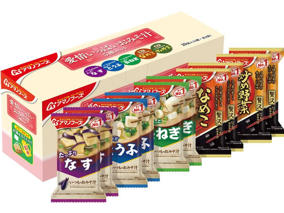 アマノフーズ 愛情いっぱいおみそ汁5種セット10食 アマノフーズ 愛情いっぱいおみそ汁5種セット10食