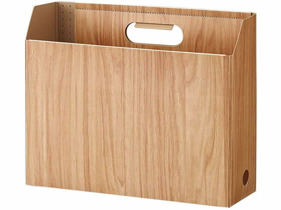 セキセイ WOODSSTYLE ボックスファイル A4ヨコ ブラウン WDS-8651-40