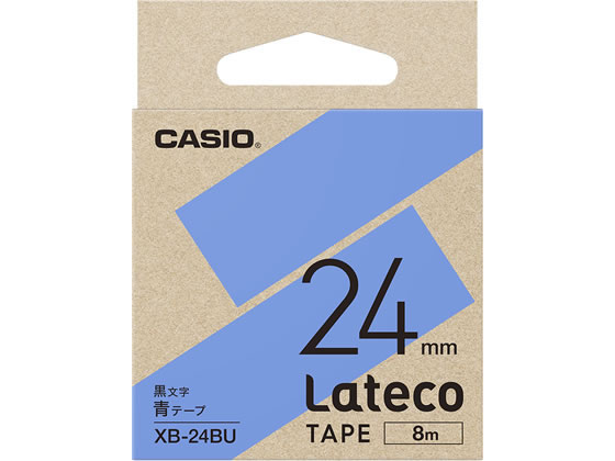 カシオ ラテコ 詰め替え用テープ 24mm 青 黒文字 XB-24BU
