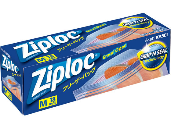 旭化成 ジップロック フリーザーバッグ Mサイズ 18枚が260円 ココデカウ 旭化成 ジップロック フリーザーバッグ Mサイズ 18枚が260円 ココデカウ