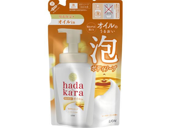 ライオン hadakara泡ボディソープオイルイン詰替420mL ライオン hadakara泡ボディソープオイルイン詰替420mL