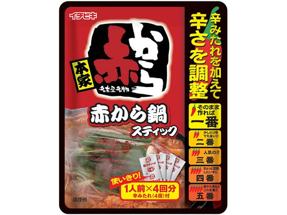 イチビキ 赤から鍋 スティック 1人前X4回分 イチビキ 赤から鍋 スティック 1人前X4回分