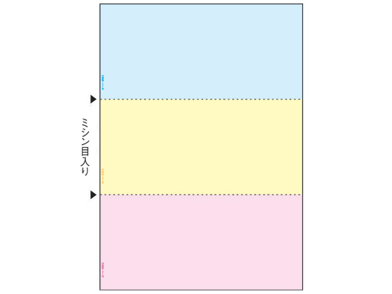ヒサゴ マルチプリンタ帳票 A4カラー3面 100枚 BP2012