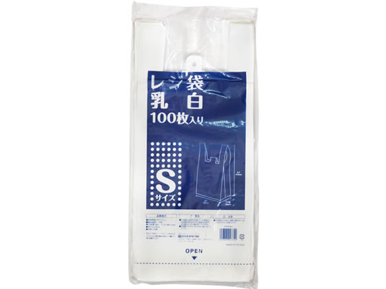 伊藤忠 レジ袋 乳白 S 100枚 IRLM-WS