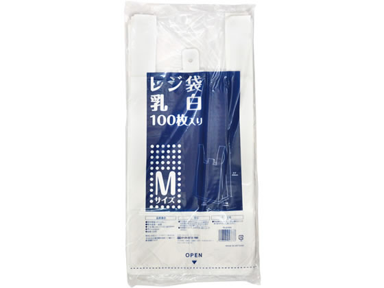 伊藤忠 レジ袋 乳白 M 100枚 IRLM-WM