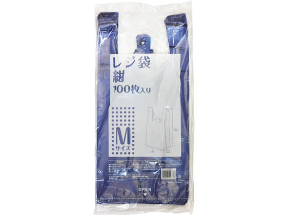 伊藤忠 レジ袋 紺 M 100枚 IRLM-NM
