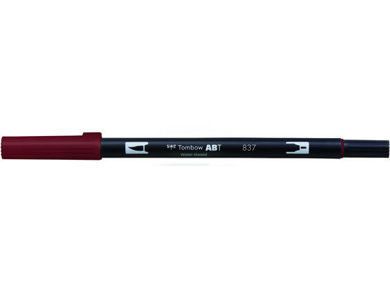 トンボ鉛筆 デュアルブラッシュペン ABT Wine Red AB-T837