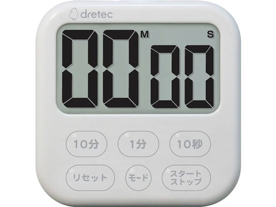 dretec 大画面タイマー「シャボン6」 ホワイト T-615WT dretec 大画面タイマー「シャボン6」 ホワイト T-615WT
