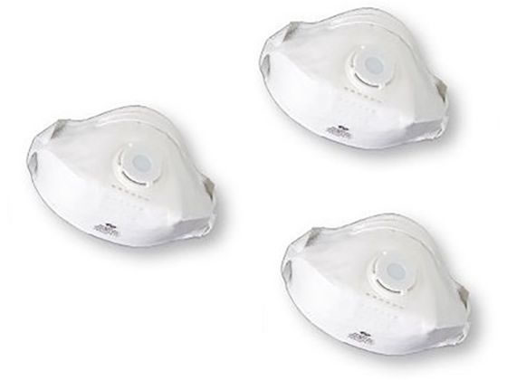 アズワン N95マスク(立体構造)バルブ付き 20枚 0-8084-03