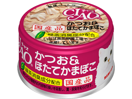 いなば CIAO ホワイティ かつお&ほたてかまぼこ 85g A-13 いなば CIAO ホワイティ かつお&ほたてかまぼこ 85g A-13