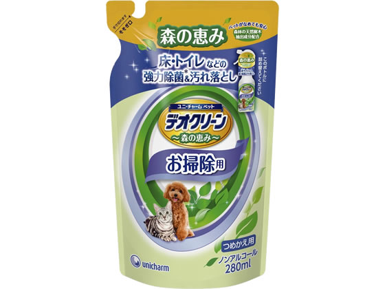 ユニチャーム デオクリーン 除菌お掃除スプレー つめかえ用 280mlが326円 ココデカウ