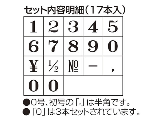 シャチハタ 柄付ゴム印連結式 数字明朝体セット 5号 Grn 5mが918円 ココデカウ