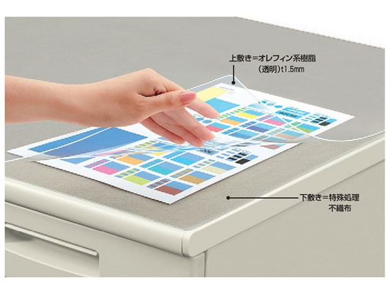 コクヨ デスクマット軟質下敷付 1387×587mm ウォームグレー マ-1846M