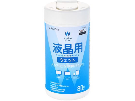 エレコム 液晶クリーナー ノンアルコール 80枚 ボトル WC-DP80B エレコム 液晶クリーナー ノンアルコール 80枚 ボトル WC-DP80B